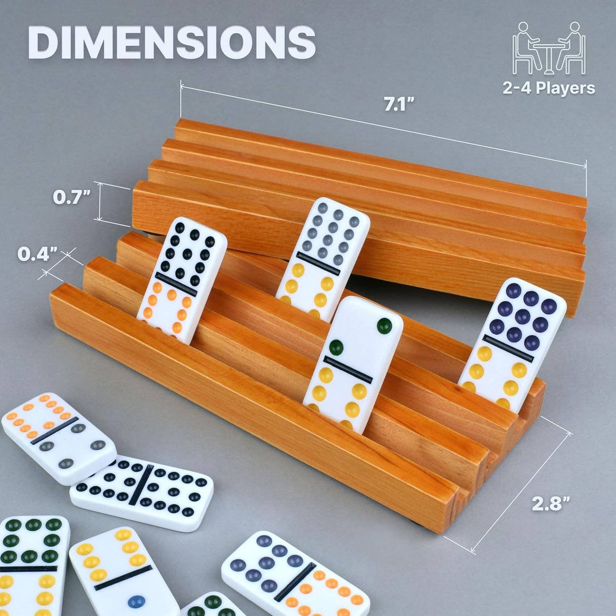 3 Row Domino Racks Wooden Domino Racks – Opal Grove Games