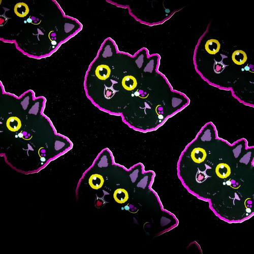 Conjoined Cat Sticker