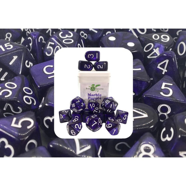 Dice - Marbled, Set of 15