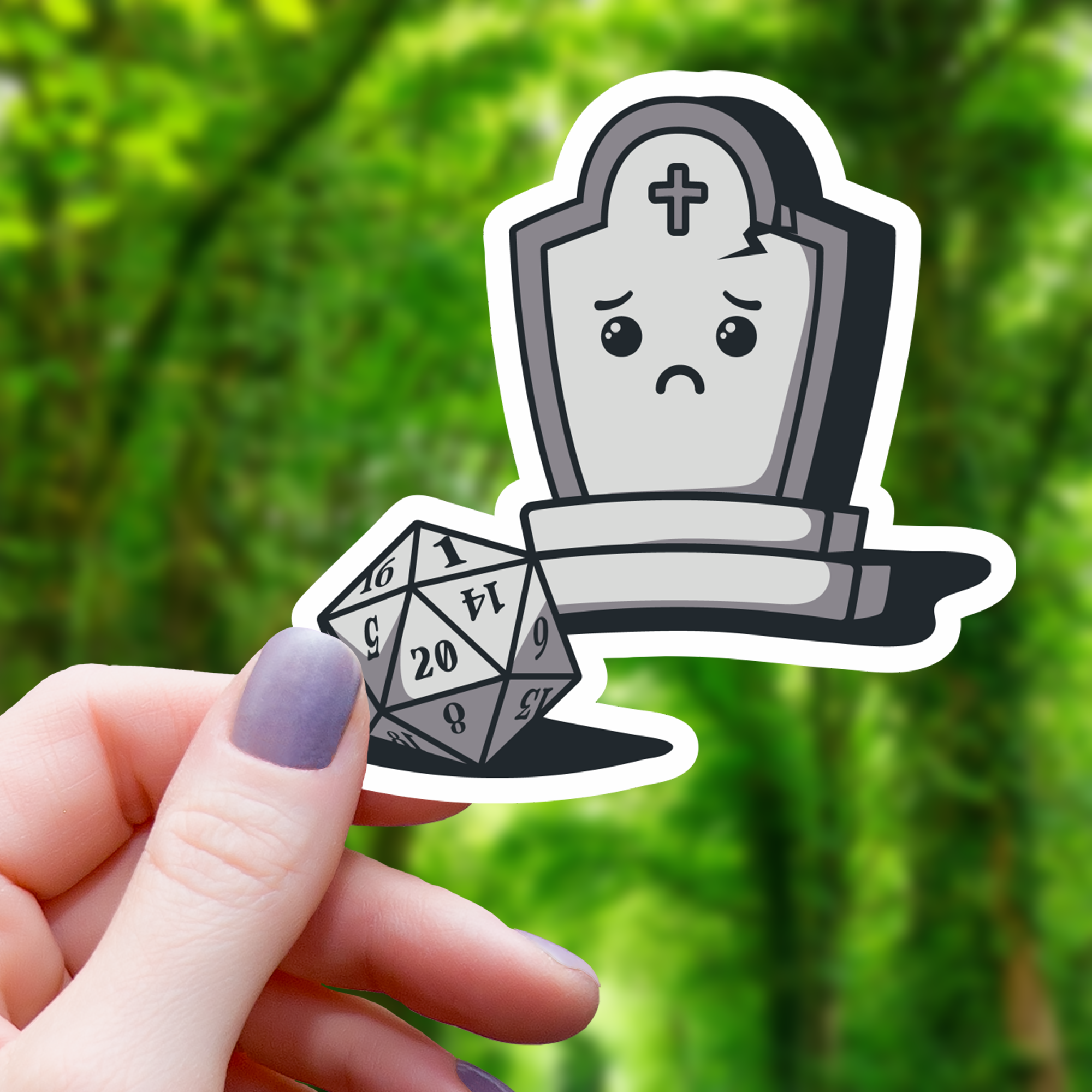 Tombstone Critical Fail Sticker- 3"