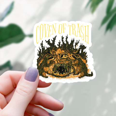 Coven of Trash Raccoon Sticker - 3"