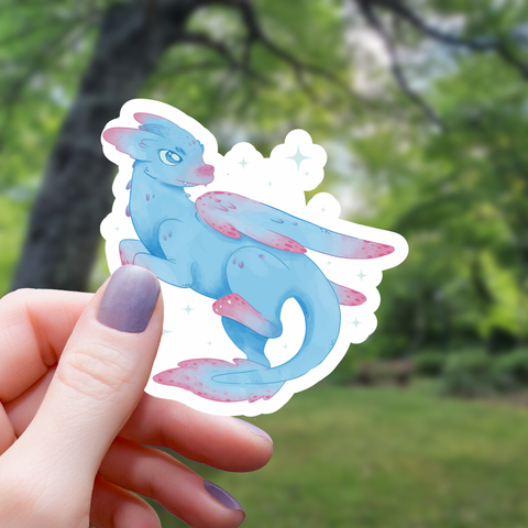 Cute Pastel Dragon Tabletop RPG Inspired Sticker - 3"