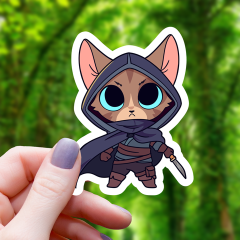 Cat Rogue RPG Class Sticker - 3"