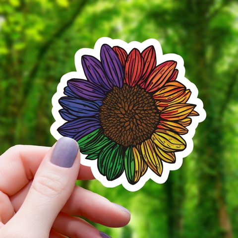 Pride Sunflower Bloom Sticker - 3"