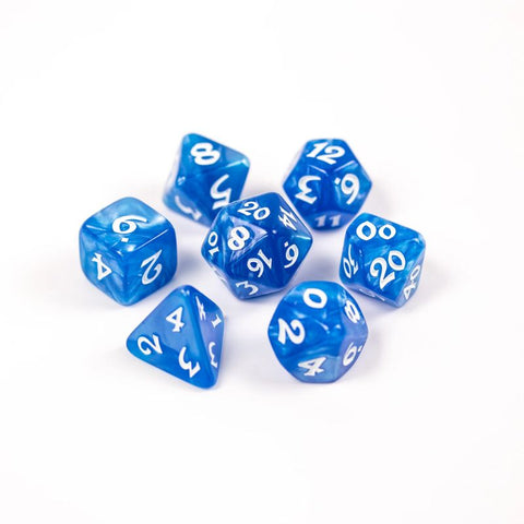 Dice - Elessia Essentials - Blue, Set of 7
