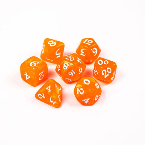 Dice - Elessia Essentials - Orange, Set of 7