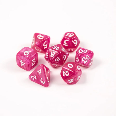 Dice - Elessia Essentials - Pink, Set of 7
