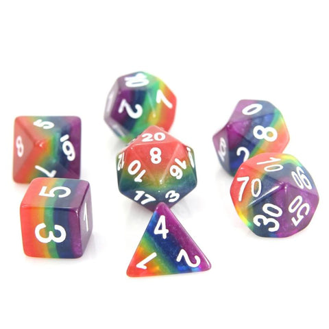 Dice - Rainbow, Set of 7
