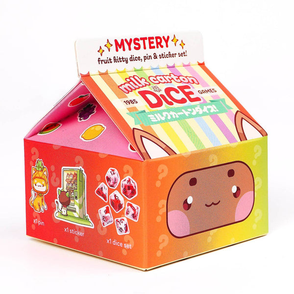Milk Carton Mystery Dice: Fruit Kawaii Cats