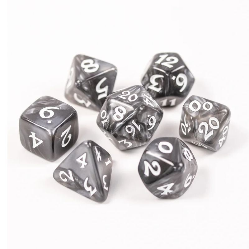 Ding and Dent - Dice Hard, Acrylic Set of 7 - Elessia Essentials - Gray