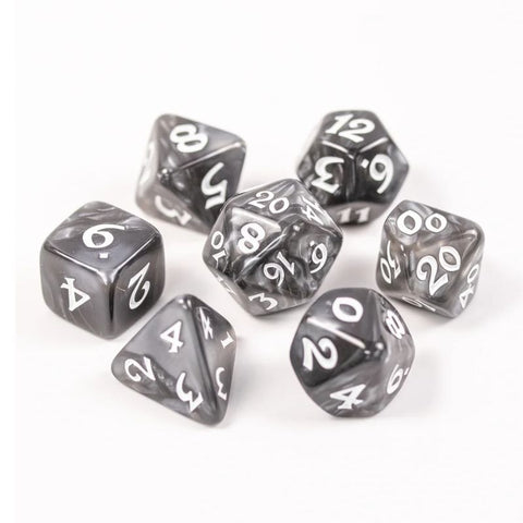 Ding and Dent - Dice Hard, Acrylic Set of 7 - Elessia Essentials - Gray