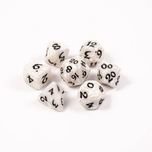 Dice - Elessia Essentials - White, Set of 7