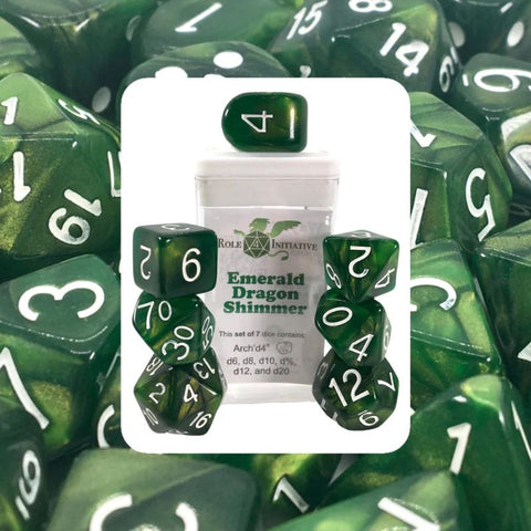 Dice - Shimmer, Set of 7