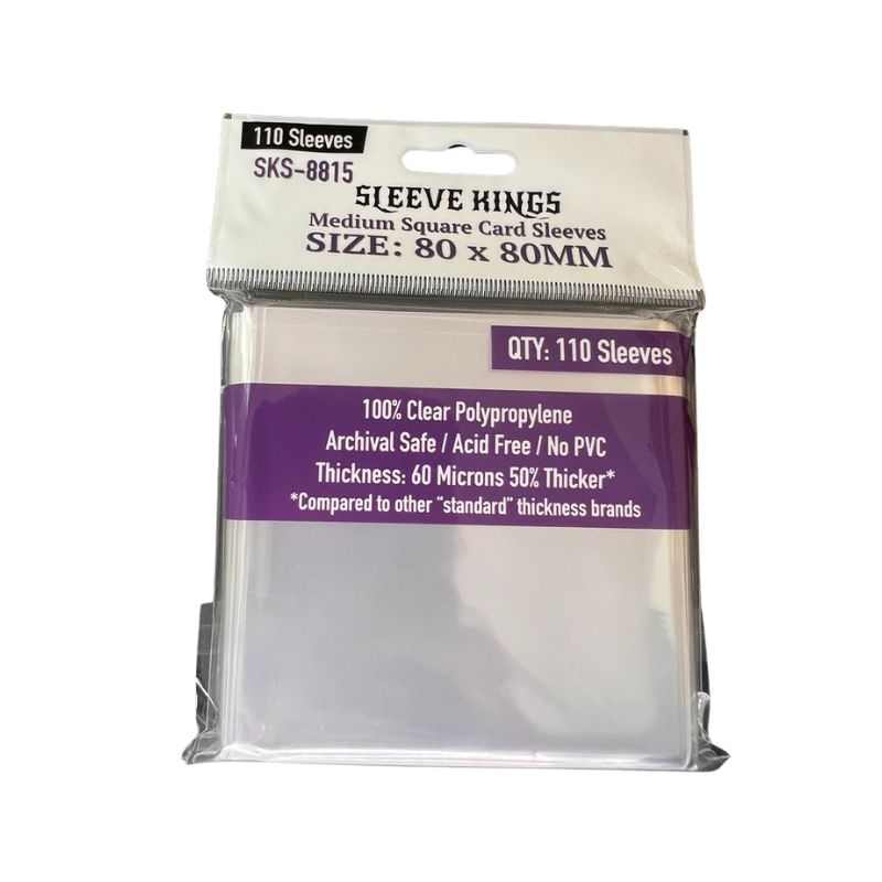 Medium Square Card Sleeves (80x80mm) - 110 Pack