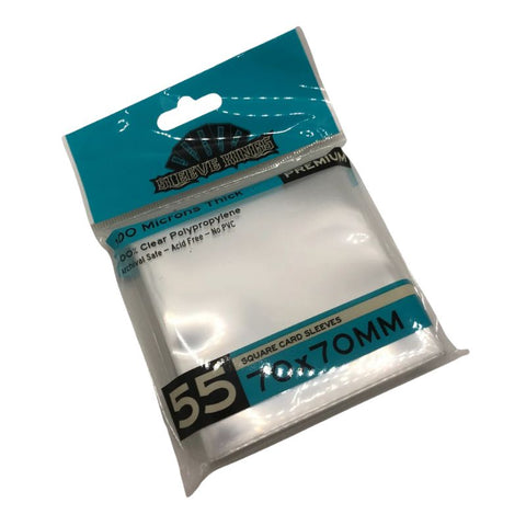 Premium Square Card Sleeves (70X70mm) - 55 Pack