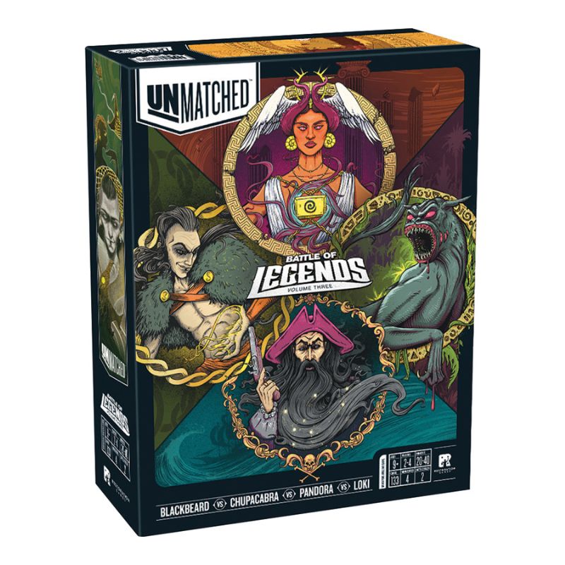 Unmatched: Battle of Legends Vol. 3 - Blackbeard, Chupacabra, Pandora and Loki