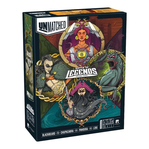Unmatched: Battle of Legends Vol. 3 - Blackbeard, Chupacabra, Pandora and Loki