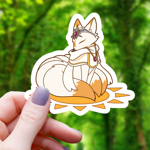 Cleric Kitsune RPG Inspired Sticker - 3"