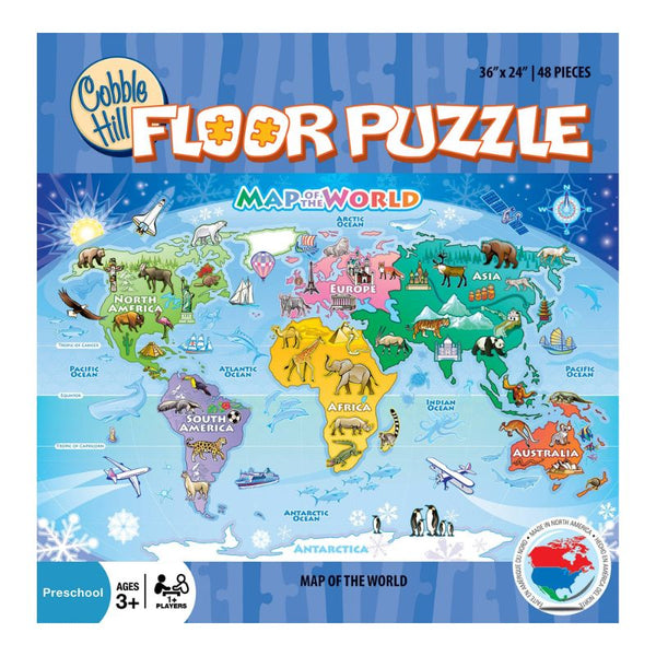 Map of the World 48-Piece Floor Puzzle