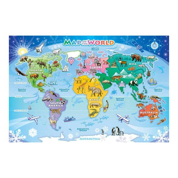 Map of the World 48-Piece Floor Puzzle