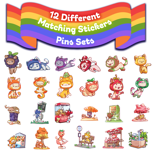 Milk Carton Mystery Dice: Fruit Kawaii Cats