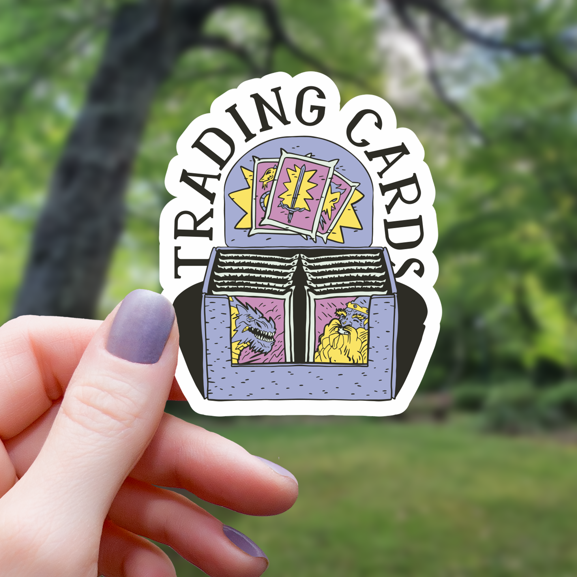 Trading Cards Funny Sticker - 3"