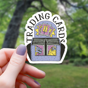 Trading Cards Funny Sticker - 3"