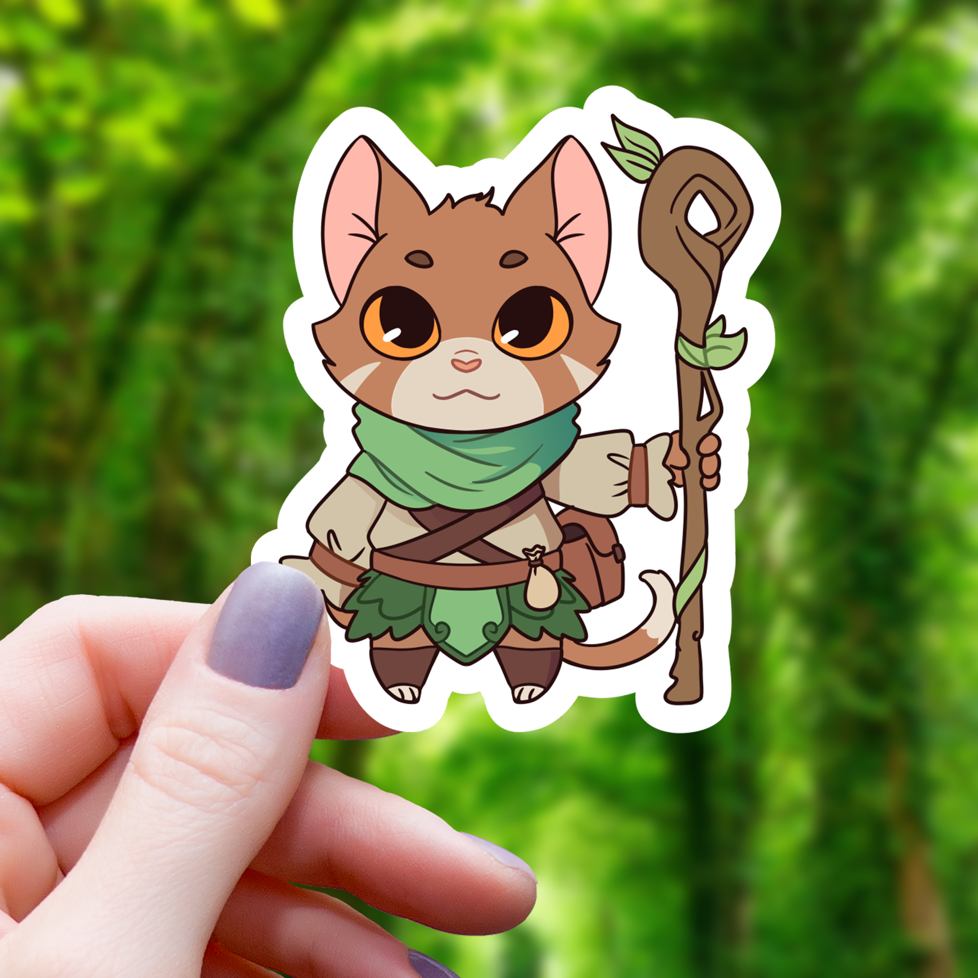 Cat Druid TTRPG Class Sticker - 3"
