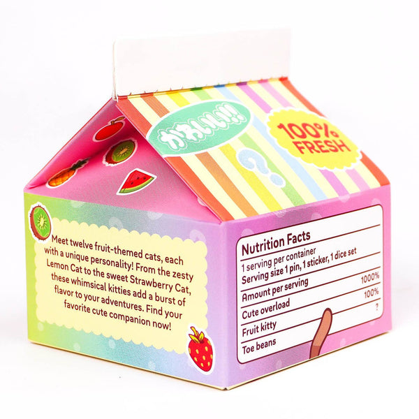 Milk Carton Mystery Dice: Fruit Kawaii Cats