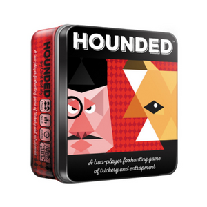Hounded tin front: A two-player foxhunting game of trickery and entrapment