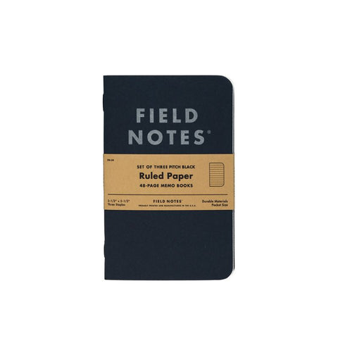 Pitch Black Memo Book 3-Pack