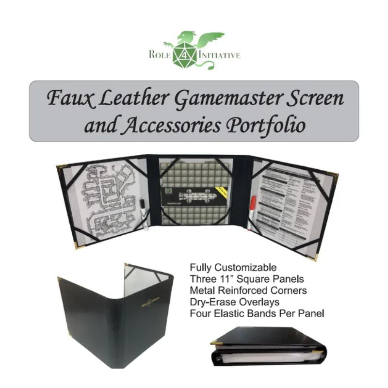 DM Screen - 3 Panel, Faux Leather