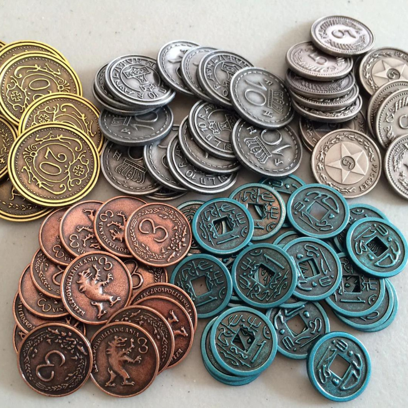 80 Metal Coins for Expeditions and Scythe