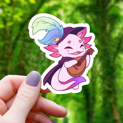 Axolotl Bard Sticker