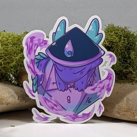 Vaporwave Dragon Egg Sticker