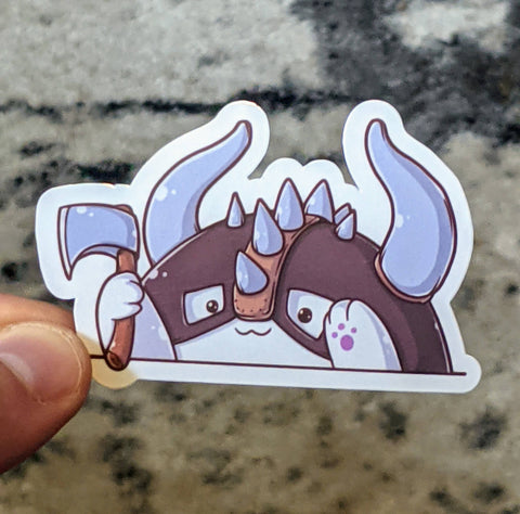 Bongo Cat Barbarian Sticker