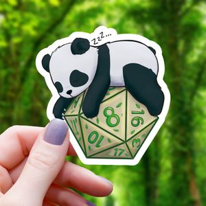 Sleeping Panda D20 Sticker