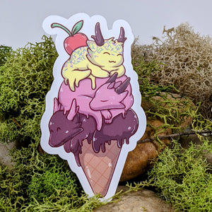 Dragon Ice Cream Cone Sticker