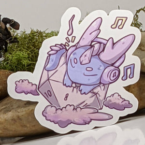 Lofi Musical Dragon Dice Sticker