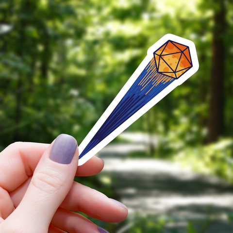 Shooting D20 Sticker