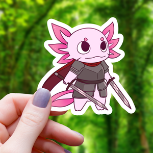 Axolotl Fighter Sticker