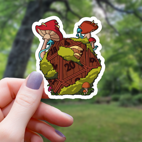 Forest Mushroom D20 Sticker