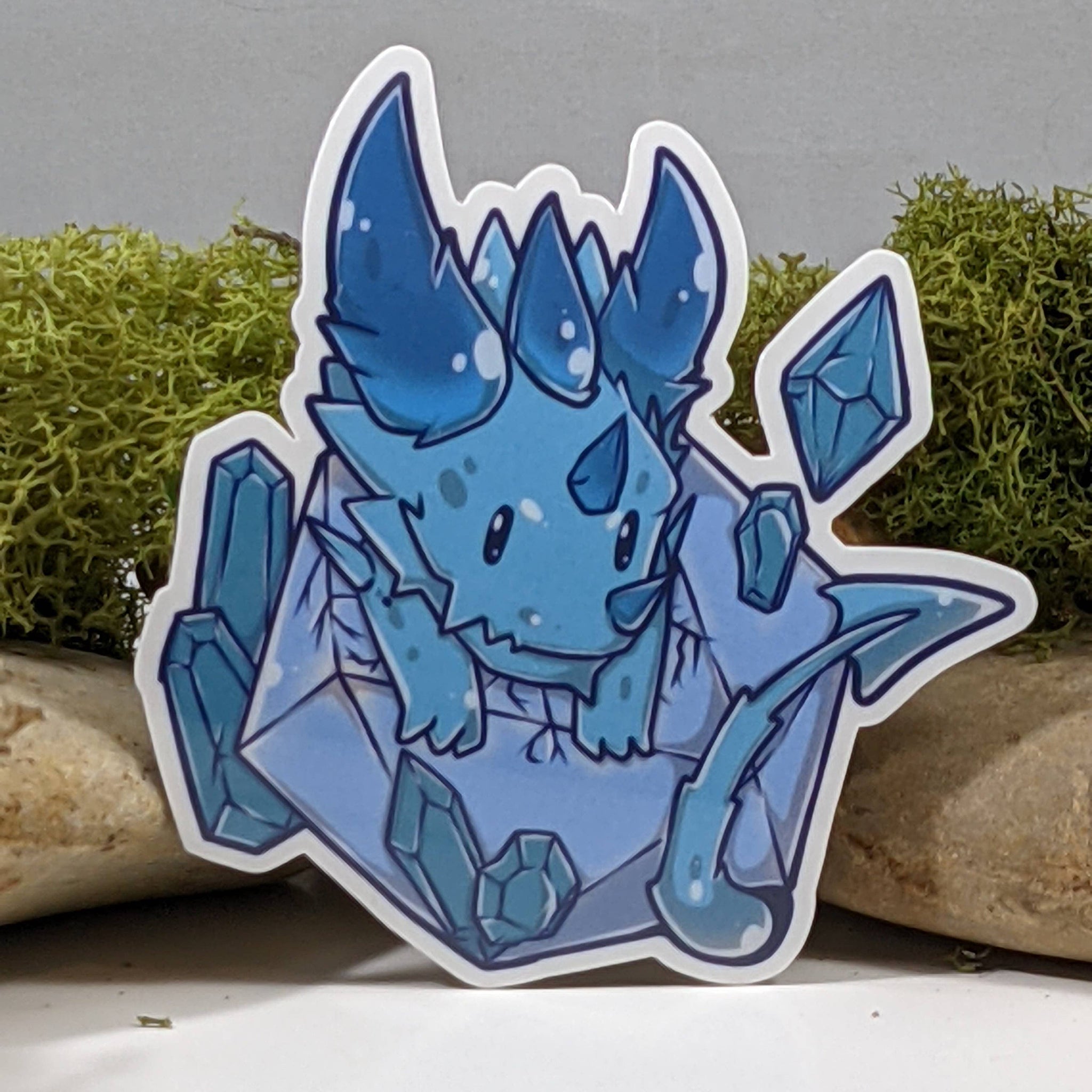 D20 Baby Ice Dragon Sticker