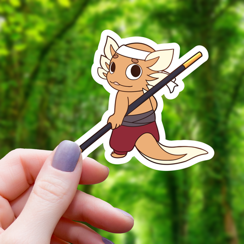 Axolotl Monk Sticker