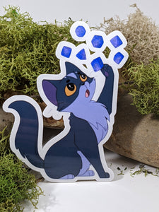 Cat Batting D20 Sticker