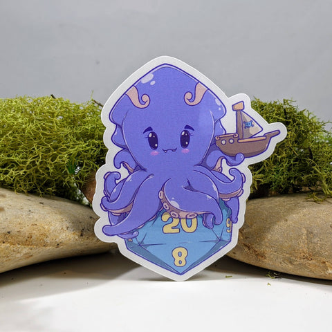 Chibi Kraken D20 Sticker