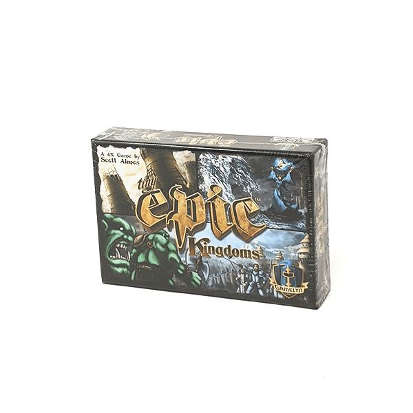 Box front: Tiny Epic Kingdoms, a 4X game by Scott Almes